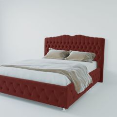 Кровать Нягань с ПМ 1200 (велюр бордо) в Троицке - troick.mebel24.online | фото