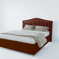 Кровать Нягань с ПМ 1400 (велюр бордо) в Троицке - troick.mebel24.online | фото 2