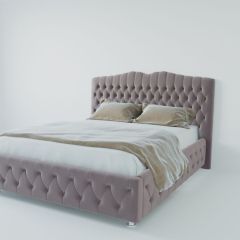 Кровать Нягань с ПМ 1600 (велюр темно-серый) в Троицке - troick.mebel24.online | фото