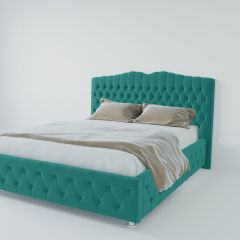 Кровать Нягань с ПМ 1800 (велюр бирюзовый) в Троицке - troick.mebel24.online | фото 2