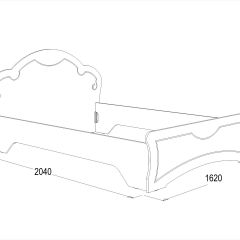 Кровать Ольга-10 МДФ (1400) без основания в Троицке - troick.mebel24.online | фото 2