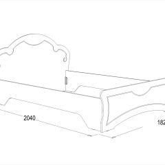 Кровать Ольга-10 МДФ (1600) без основания в Троицке - troick.mebel24.online | фото 2