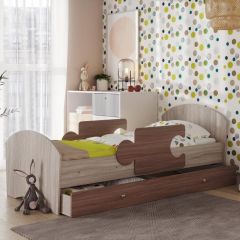 Кровать "Мозайка" на ламелях + бортики + ящики в Троицке - troick.mebel24.online | фото 2
