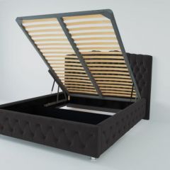 Кровать Нягань с ПМ 2000 (экокожа кольт ч) в Троицке - troick.mebel24.online | фото
