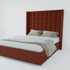 Кровать Венеция ЛЮКС без основания 2000 (велюр бордо) в Троицке - troick.mebel24.online | фото