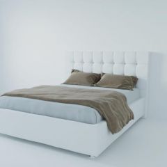 Кровать Венеция без основания 800 (экокожа белая) в Троицке - troick.mebel24.online | фото 1
