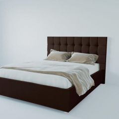Кровать Венеция без основания 800 (экокожа коричневая) в Троицке - troick.mebel24.online | фото 1