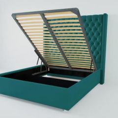 Кровать Версаль ЛЮКС с ПМ 1400 (велюр бирюзовый) в Троицке - troick.mebel24.online | фото 2
