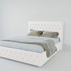 Кровать Версаль 1600 без основания (экокожа белый) в Троицке - troick.mebel24.online | фото