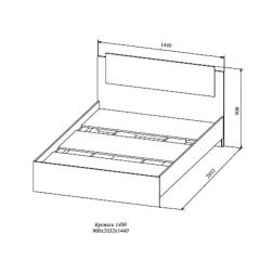 СОФИ СКР1400.1Кровать 1400 в Троицке - troick.mebel24.online | фото 2