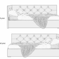 Кровать угловая Лэсли интерьерная +основание (120х200) в Троицке - troick.mebel24.online | фото 2