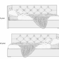 Кровать угловая Лилу интерьерная +основание (120х200) в Троицке - troick.mebel24.online | фото 2