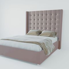 Кровать Венеция ЛЮКС с ПМ 1200 (велюр темно-серый) в Троицке - troick.mebel24.online | фото 2