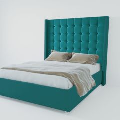 Кровать Венеция ЛЮКС с ПМ 800 (велюр бирюзовый) в Троицке - troick.mebel24.online | фото 2