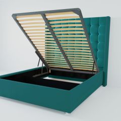 Кровать Венеция ЛЮКС с ПМ 900 (велюр бирюзовый) в Троицке - troick.mebel24.online | фото