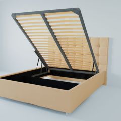 Кровать Венеция с ПМ 1600 (экокожа бежевая) в Троицке - troick.mebel24.online | фото
