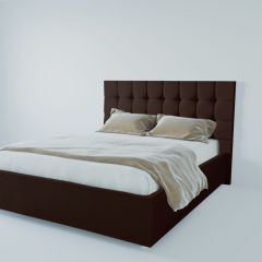 Кровать Венеция с ПМ 2000 (экокожа коричневая) в Троицке - troick.mebel24.online | фото 2