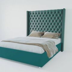 Кровать Версаль ЛЮКС с ПМ 1400 (велюр бирюзовый) в Троицке - troick.mebel24.online | фото