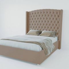 Кровать Версаль ЛЮКС с ПМ 1400 (велюр темно-серый) в Троицке - troick.mebel24.online | фото