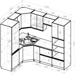 Кухонный гарнитур Амели оптима 1800х2400 мм в Троицке - troick.mebel24.online | фото 2