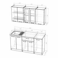 Кухонный гарнитур Инна стандарт 1600 в Троицке - troick.mebel24.online | фото 3