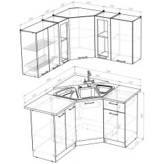 Кухонный гарнитур Лариса оптима 2 1500х1300 мм в Троицке - troick.mebel24.online | фото 2