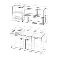 Кухонный гарнитур Лоретта стандарт 1600 мм в Троицке - troick.mebel24.online | фото 2