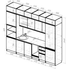 Кухонный гарнитур Ноктюрн люкс 3000 мм в Троицке - troick.mebel24.online | фото 2