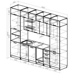 Кухонный гарнитур Сапфир 2 3000 мм в Троицке - troick.mebel24.online | фото 2