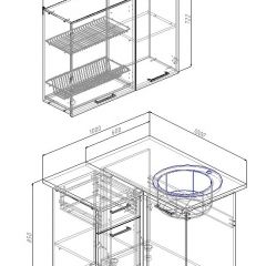 Кухонный гарнитур угловой Вегас 1000*1000 (Стол. 26мм) в Троицке - troick.mebel24.online | фото 2