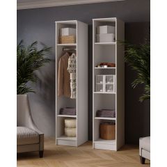 ЛАРС Пенал Белый/Дуб крафт золотой в Троицке - troick.mebel24.online | фото 2