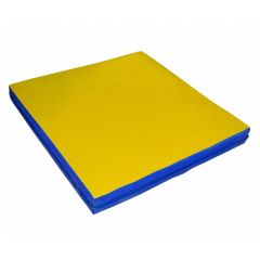 Мат гимнастический 1х1х0,05м цв. синий-желтый в Троицке - troick.mebel24.online | фото 1