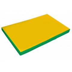 Мат гимнастический 2х1х0,05м цв. зеленый-желтый в Троицке - troick.mebel24.online | фото