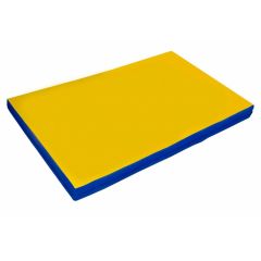 Мат гимнастический 2х1х0,08м цв. синий-желтый в Троицке - troick.mebel24.online | фото