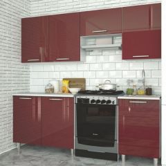 Модульная кухня Танго бордо в Троицке - troick.mebel24.online | фото