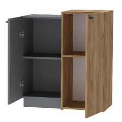 Модульная спальня Квадро (ЛДСП дуб крафт золотой) в Троицке - troick.mebel24.online | фото 5