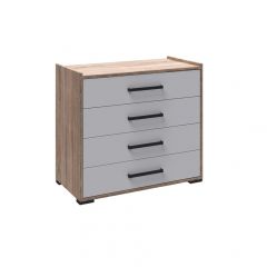 Модульная Спальня Соната (Белый/Дуб Крафт Золотой) в Троицке - troick.mebel24.online | фото 2
