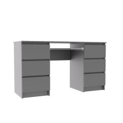 МОРИ МС-2 Стол 6 ящиков (графит) в Троицке - troick.mebel24.online | фото 2