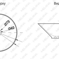 Накладная раковина melana mln-7020-b1+b18 (t4006hb1+b18 ) (сине-черная) в Троицке - troick.mebel24.online | фото 2