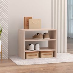 Обувница открытая 550 (ЛДСП Ясень светлый) в Троицке - troick.mebel24.online | фото