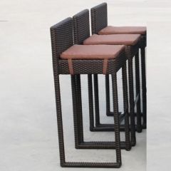 Плетеный барный стул Y390A-W63 Brown в Троицке - troick.mebel24.online | фото 1