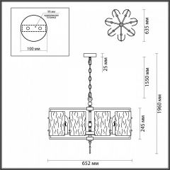 Подвесная люстра Odeon Light Elegante 4878/7 в Троицке - troick.mebel24.online | фото 4