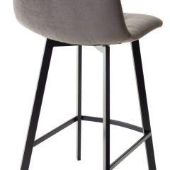 Полубарный стул CHILLI-QB SQUARE графит #14, велюр / черный каркас (H=66cm) М-City в Троицке - troick.mebel24.online | фото 2
