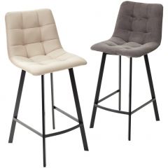 Полубарный стул CHILLI-QB SQUARE графит #14, велюр / черный каркас (H=66cm) М-City в Троицке - troick.mebel24.online | фото 5