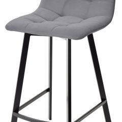 Полубарный стул CHILLI-QB SQUARE серый #27, велюр / черный каркас (H=66cm) М-City в Троицке - troick.mebel24.online | фото