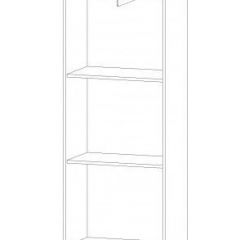 ИНФИНИТИ Шкаф-пенал (дуб вотан/белый) в Троицке - troick.mebel24.online | фото
