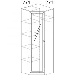 Прихожая Инна 4 Денвер темный в Троицке - troick.mebel24.online | фото 5