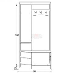 Прихожая Саша - 13 в Троицке - troick.mebel24.online | фото 2