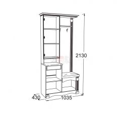 Прихожая Саша - 15 в Троицке - troick.mebel24.online | фото 2