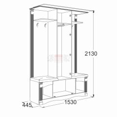 Прихожая Саша - 17 в Троицке - troick.mebel24.online | фото 2